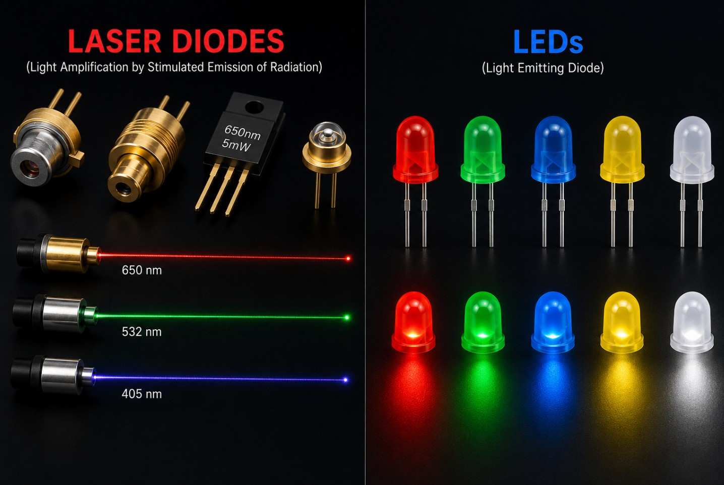 Laser Diodes and LEDs