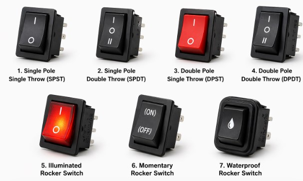 Types&ensp;of&ensp;Rocker&ensp;Switches